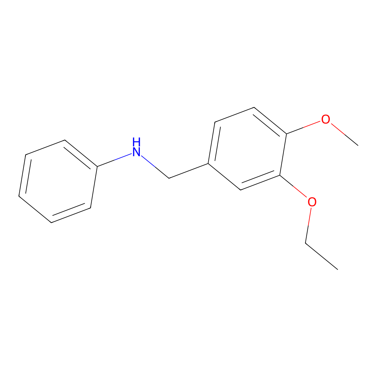 N-(3-ethoxy-4-methoxybenzyl)aniline molecular structure, CAS 353479-29-5