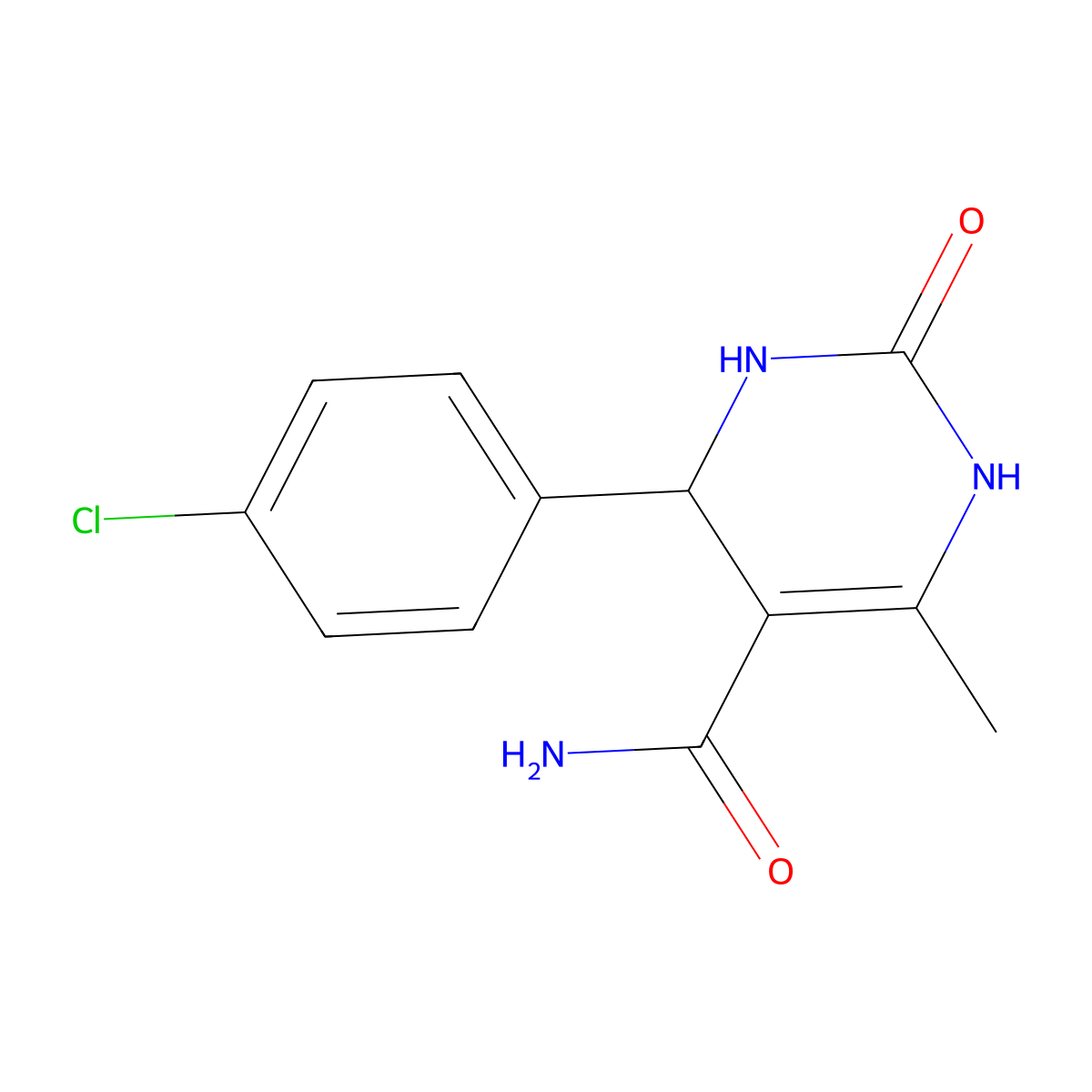4-(4-Chlorophenyl)-6-methyl-2-oxo-1,2,3,4-tetrahydro-5-pyrimidinecarboxamide molecular structure, CAS 353482-89-0