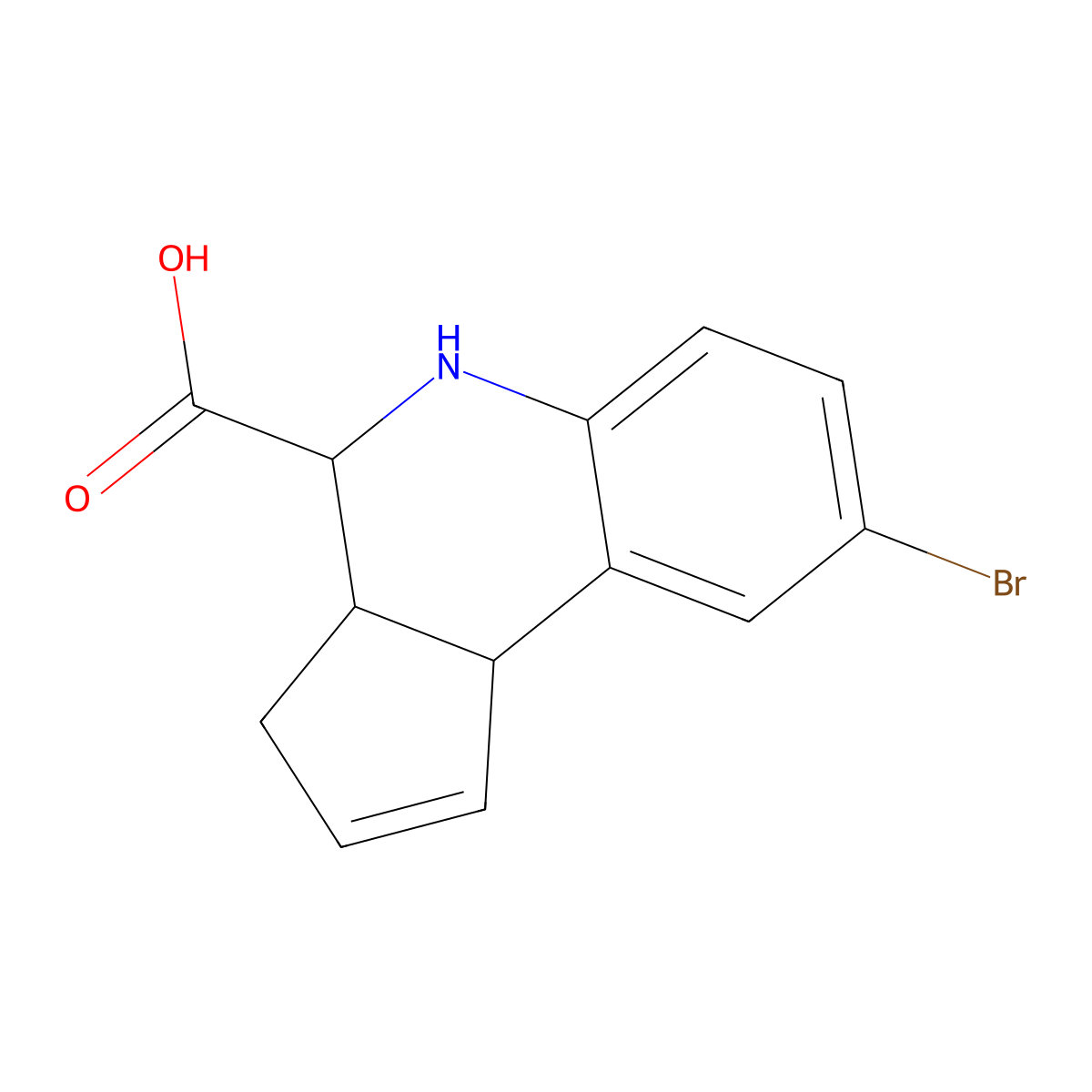 8-Bromo-3a,4,5,9b-tetrahydro-3H-cyclopenta[c]quinoline-4-carboxylic acid molecular structure, CAS 353484-26-1
