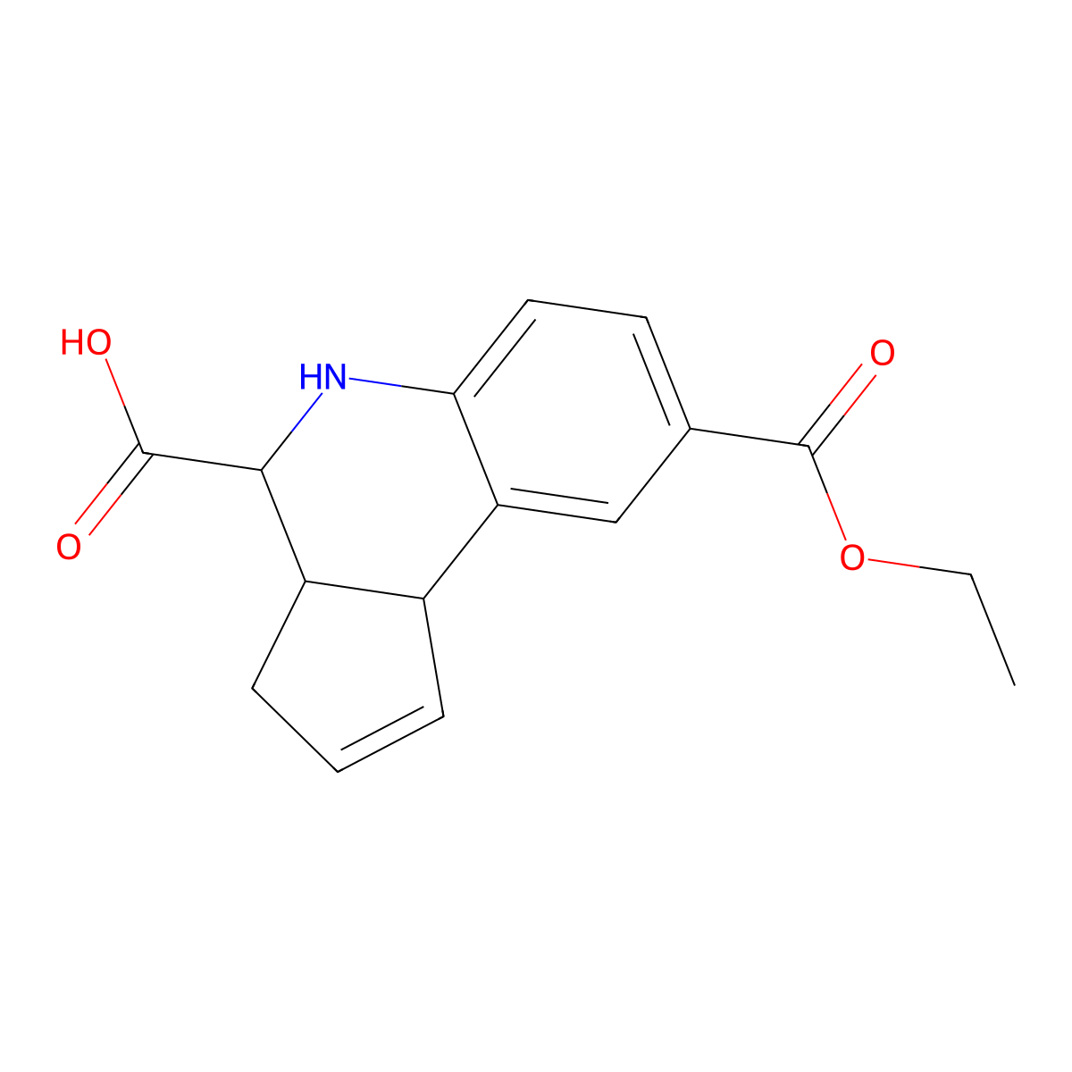 8-(ethoxycarbonyl)-3a,4,5,9b-tetrahydro-3H-cyclopenta[c]quinoline-4-carboxylic acid molecular structure, CAS 353484-61-4