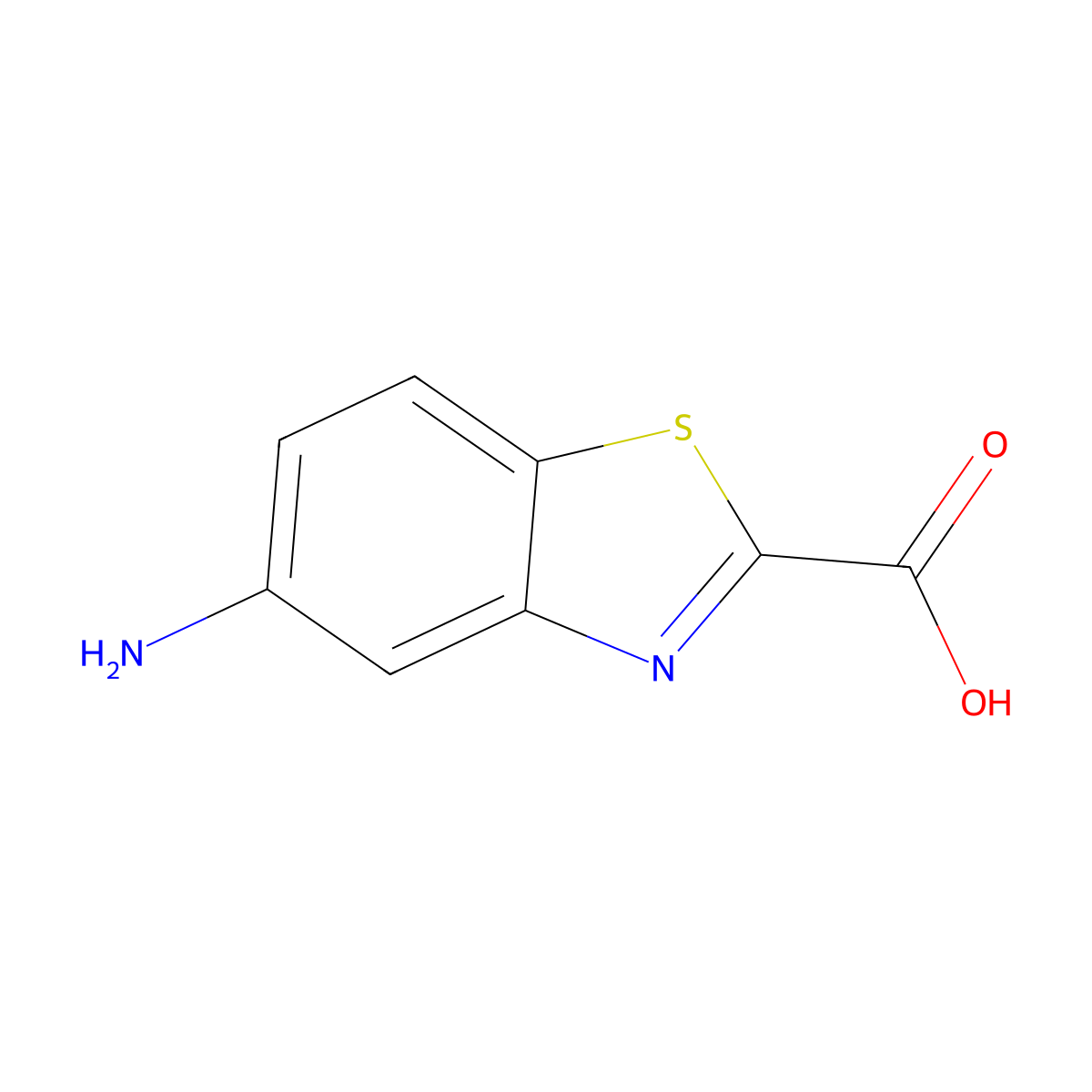 5-Amino-1,3-benzothiazole-2-carboxylic acid molecular structure, CAS 353487-33-9