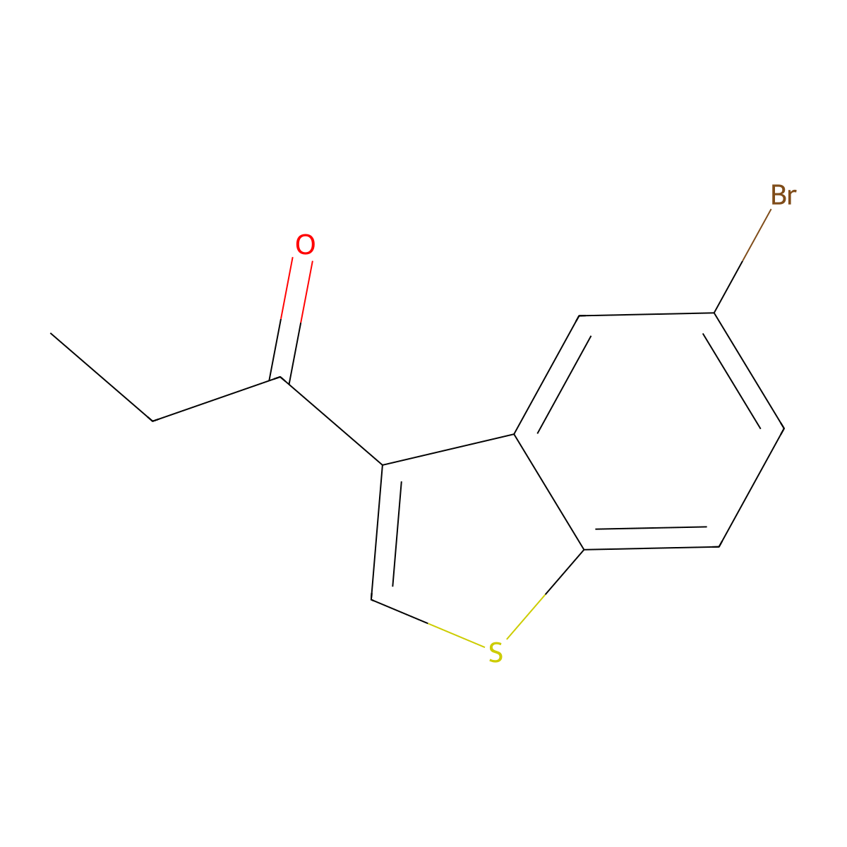 1-(5-Bromo-1-benzothiophen-3-yl)propan-1-one molecular structure, CAS 353487-39-5
