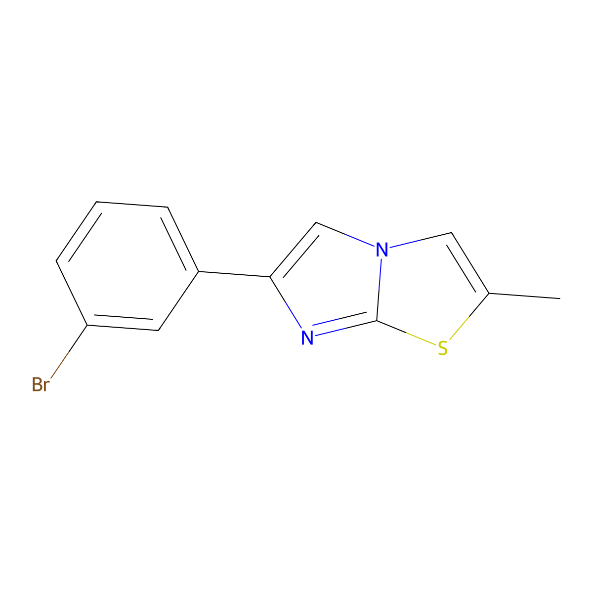 6-(3-Bromophenyl)-2-methylimidazo[2,1-b][1,3]thiazole molecular structure, CAS 353487-45-3