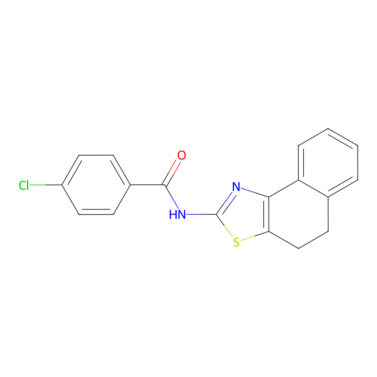 4-chloro-N-(4,5-dihydronaphtho[1,2-d]thiazol-2-yl)benzamide molecular structure, CAS 353487-78-2