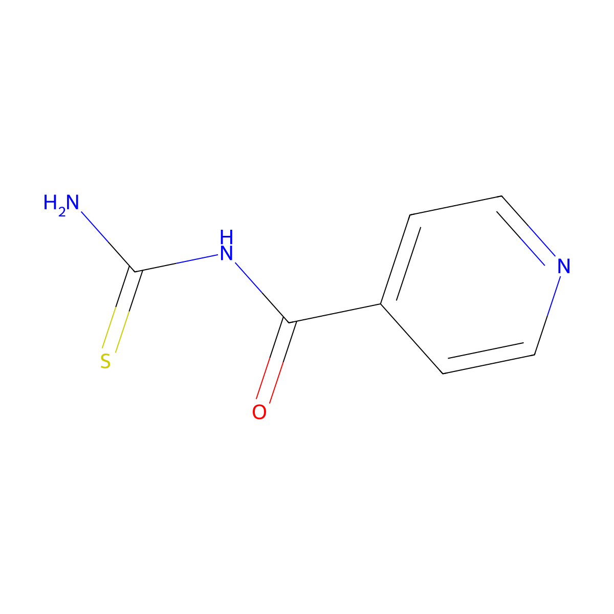 N-carbamothioylpyridine-4-carboxamide molecular structure, CAS 353492-16-7