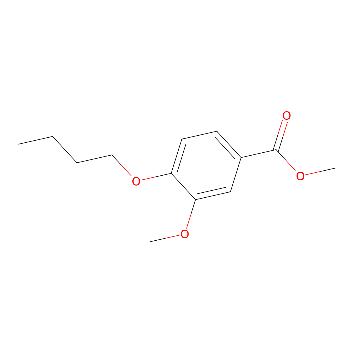 Methyl 4-butoxy-3-methoxybenzoate molecular structure, CAS 3535-28-2