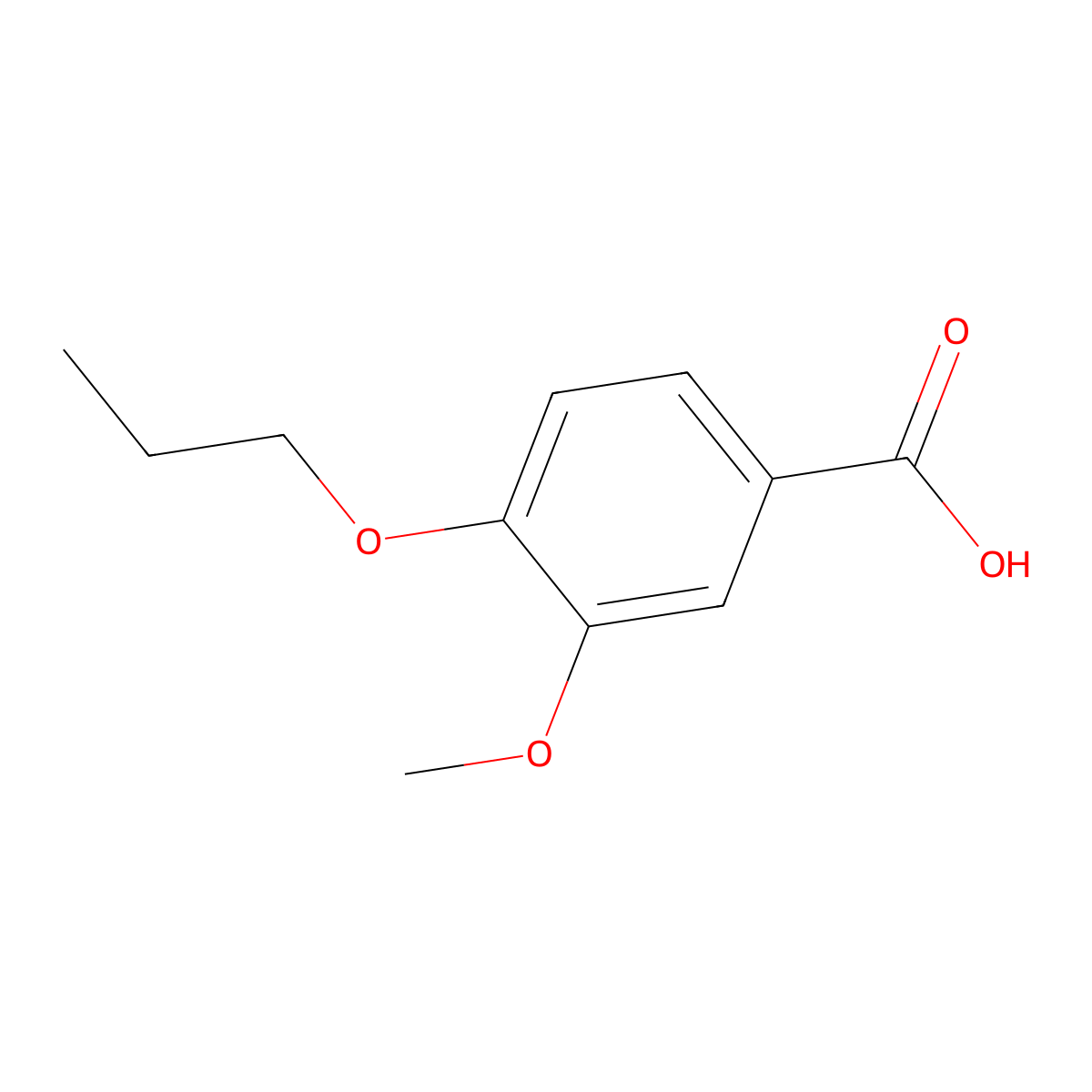 3-Methoxy-4-propoxybenzoic acid molecular structure, CAS 3535-32-8