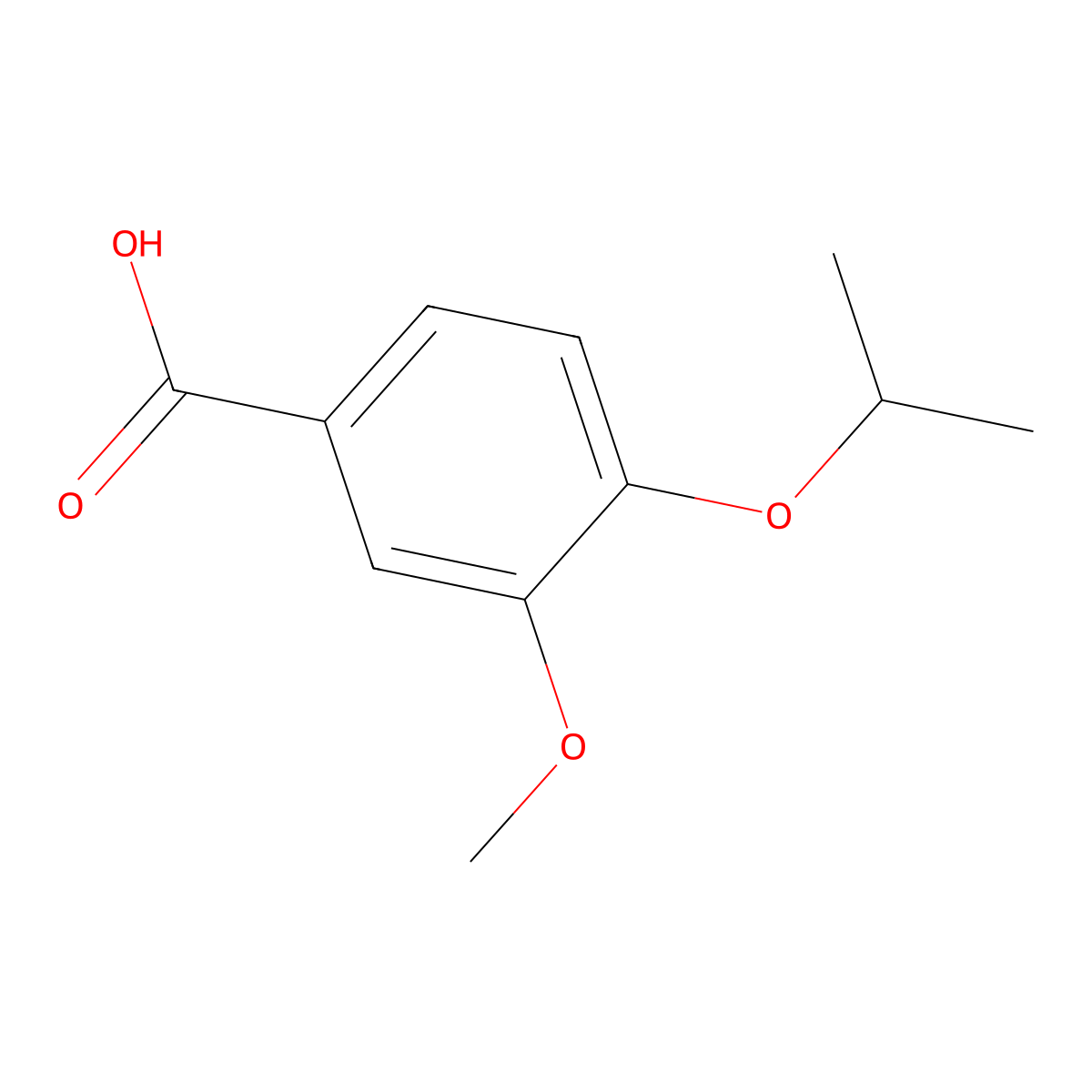 4-Isopropoxy-3-methoxybenzoic acid molecular structure, CAS 3535-33-9