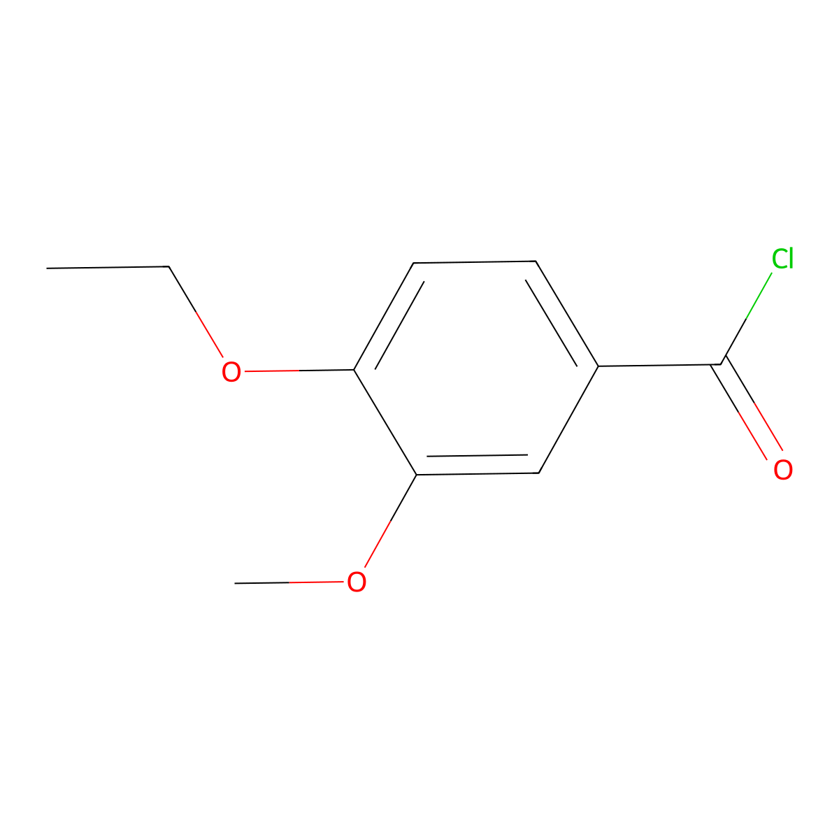 4-Ethoxy-3-methoxybenzoyl chloride molecular structure, CAS 3535-36-2