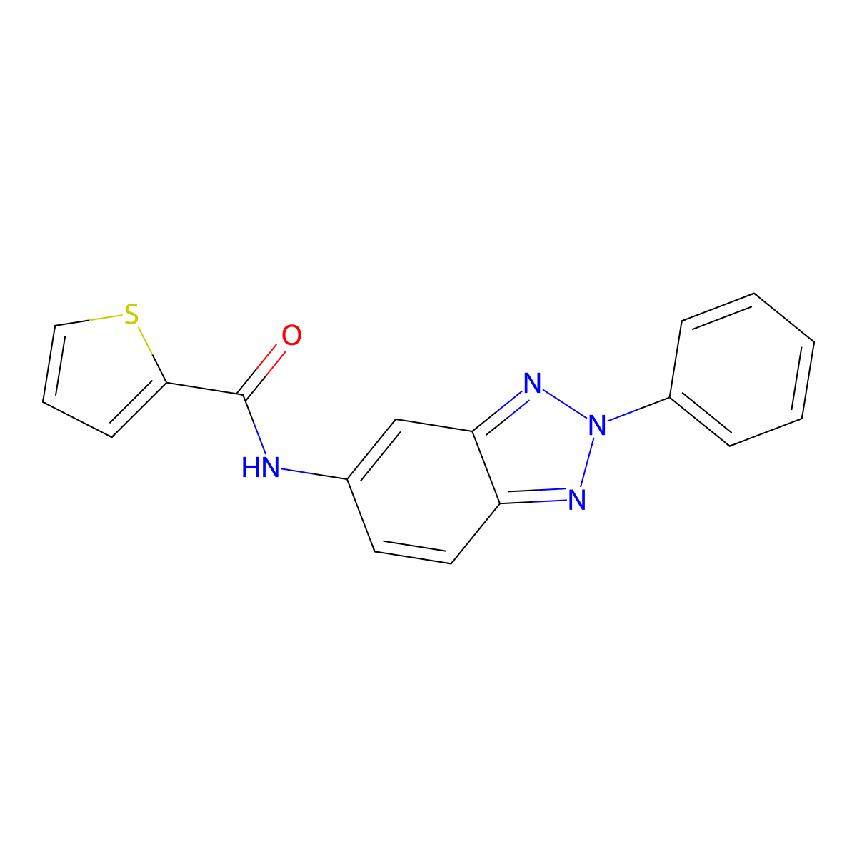 N-(2-phenyl-2H-benzotriazol-5-yl)thiophene-2-carboxamide molecular structure, CAS 353500-40-0