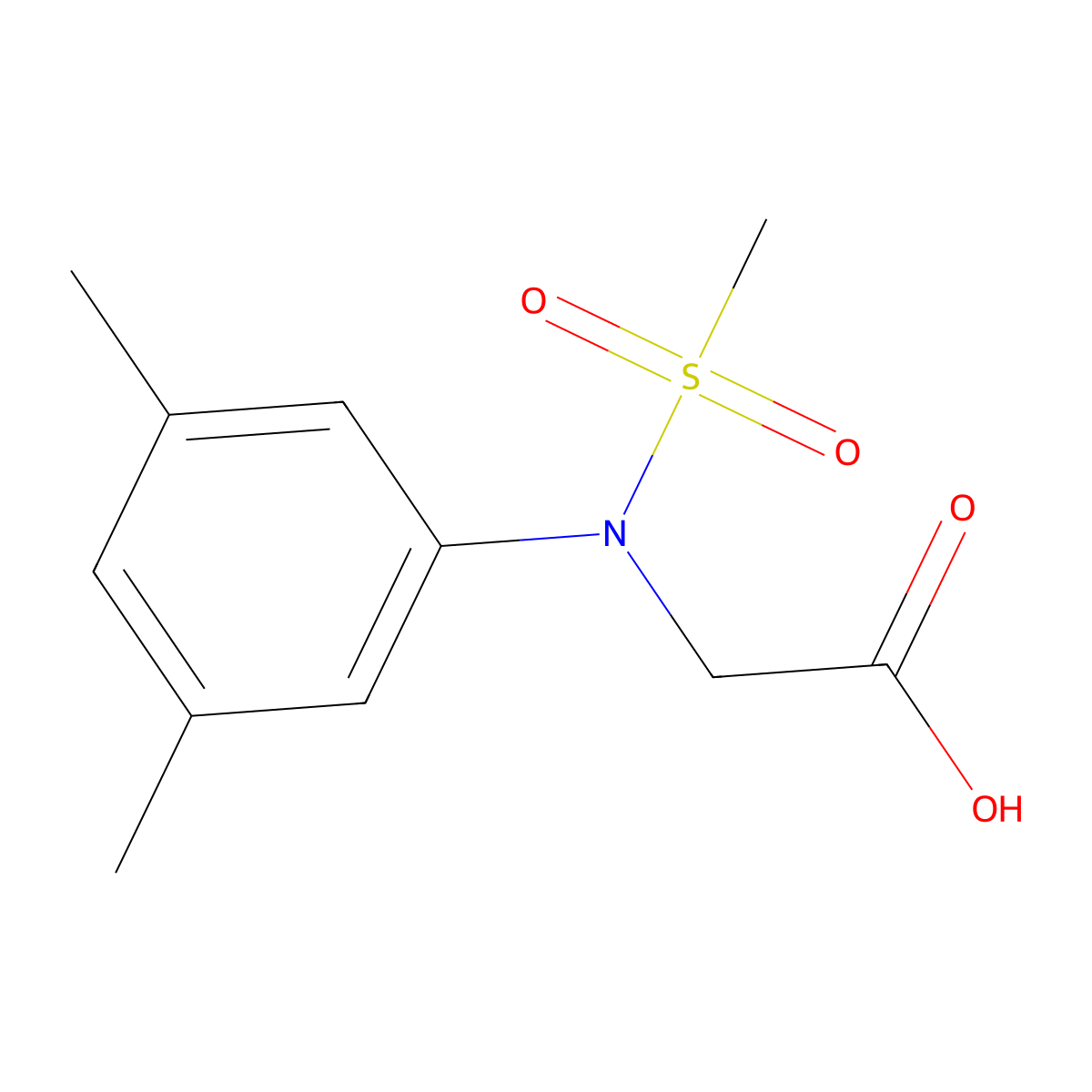 N-(3,5-Dimethylphenyl)-N-(methylsulfonyl)glycine molecular structure, CAS 353502-16-6