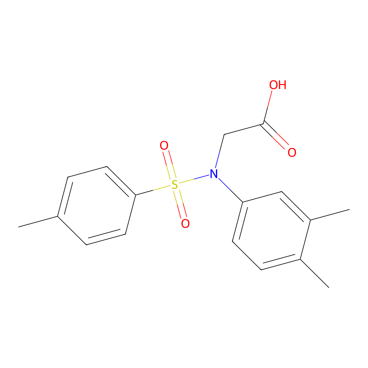 N-(3,4-dimethylphenyl)-N-[(4-methylphenyl)sulfonyl]glycine molecular structure, CAS 353502-17-7