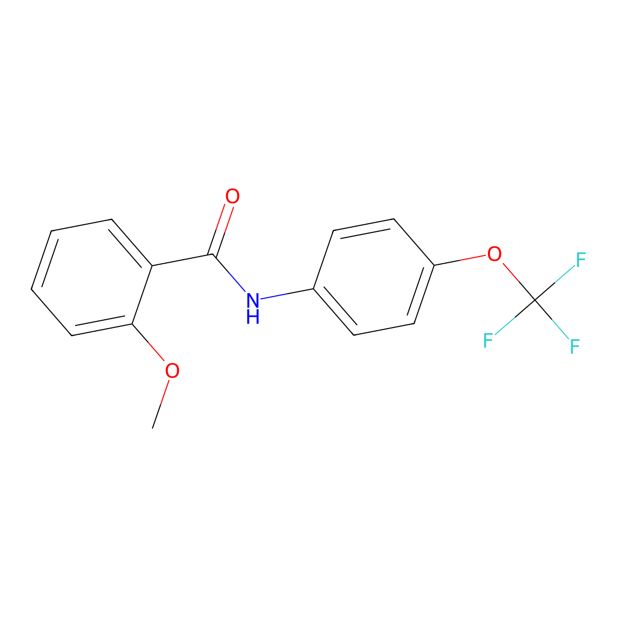 2-methoxy-N-[4-(trifluoromethoxy)phenyl]benzamide molecular structure, CAS 353503-00-1