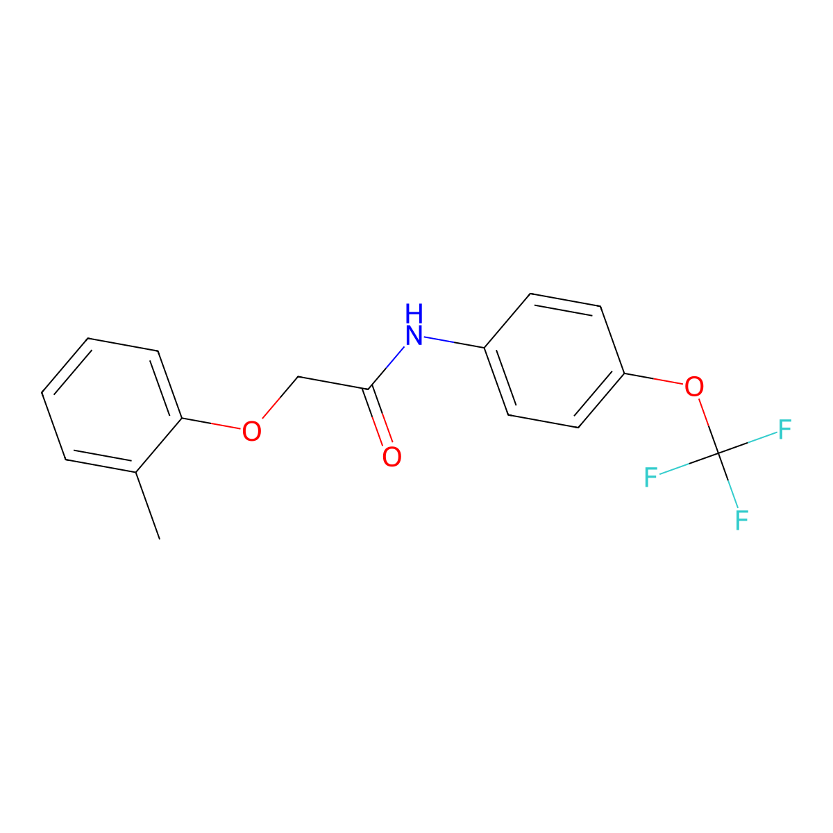 2-(2-methylphenoxy)-N-[4-(trifluoromethoxy)phenyl]acetamide molecular structure, CAS 353503-07-8