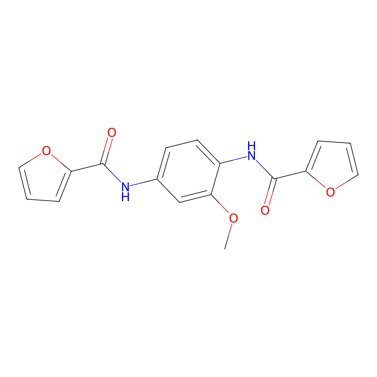 N-[4-(2-furoylamino)-2-methoxyphenyl]-2-furamide molecular structure, CAS 353503-11-4