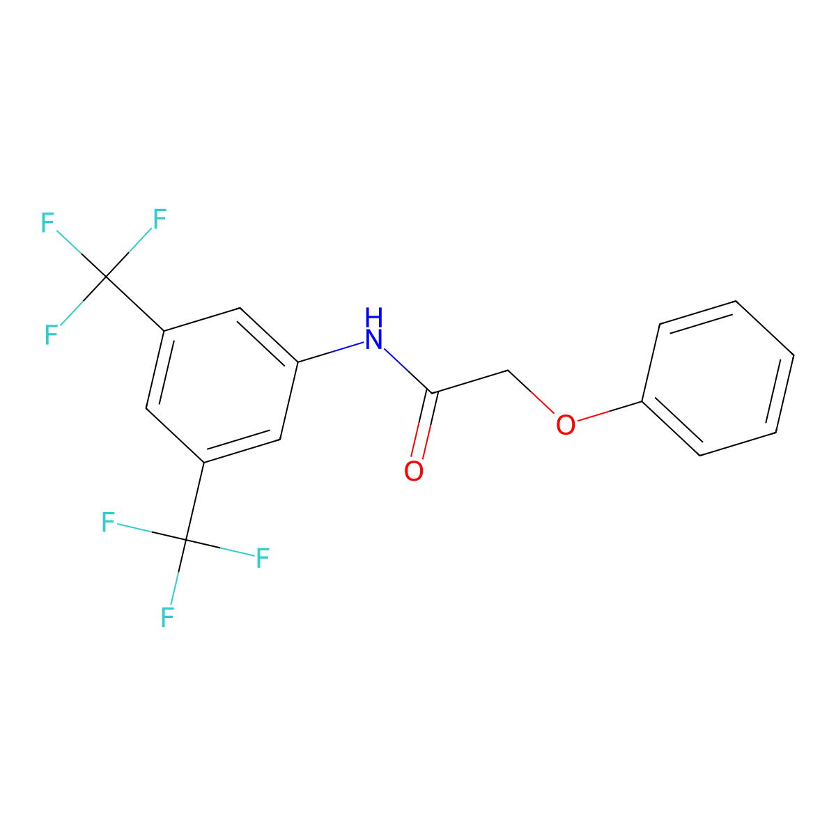 N-[3,5-bis(trifluoromethyl)phenyl]-2-phenoxyacetamide molecular structure, CAS 353503-13-6