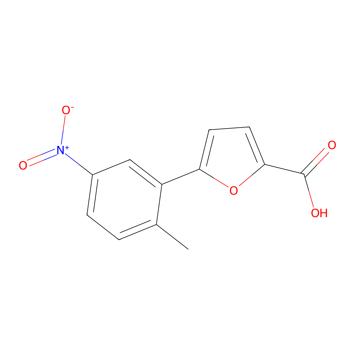 5-(2-Methyl-5-nitrophenyl)furan-2-carboxylic acid molecular structure, CAS 353504-04-8
