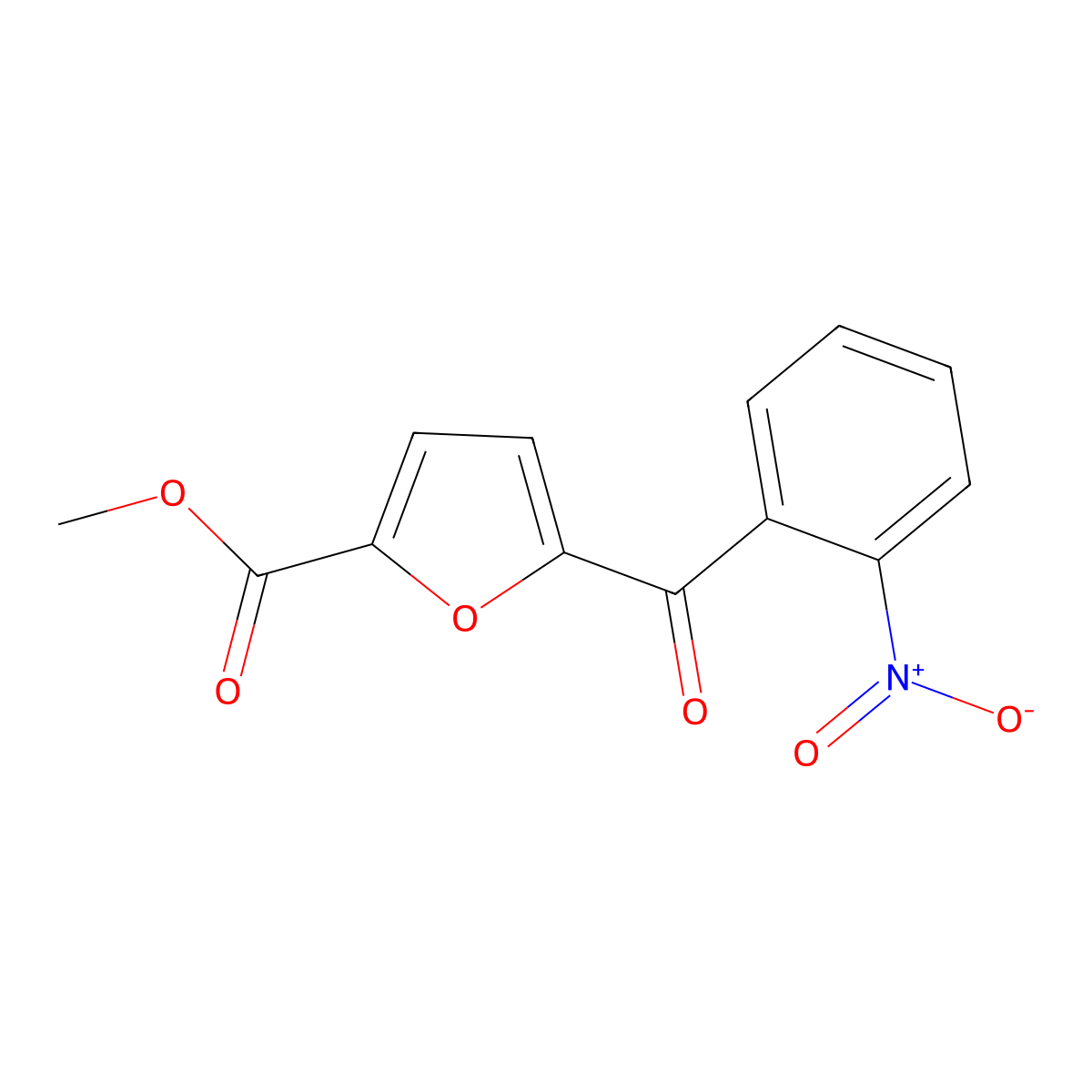 Methyl 5-(2-nitrobenzoyl)furan-2-carboxylate molecular structure, CAS 353504-65-1
