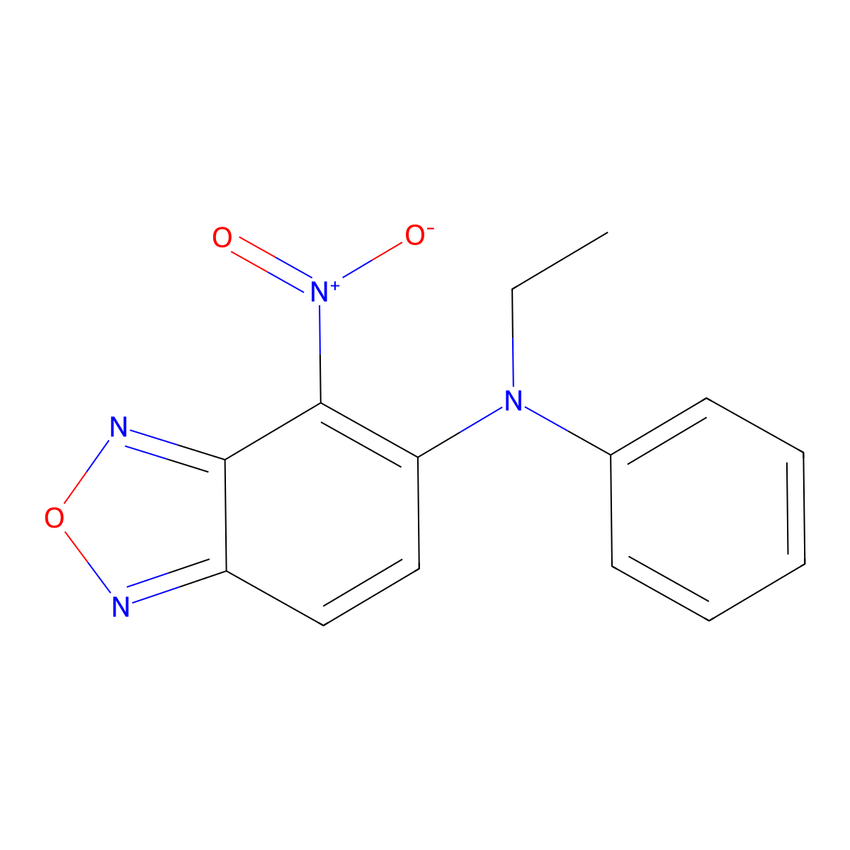 N-ethyl-4-nitro-N-phenyl-2,1,3-benzoxadiazol-5-amine molecular structure, CAS 353508-16-4
