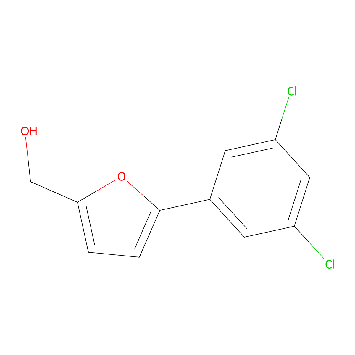 5-(3,5-Dichlorophenyl)-2-furanmethanol molecular structure, CAS 353509-27-0