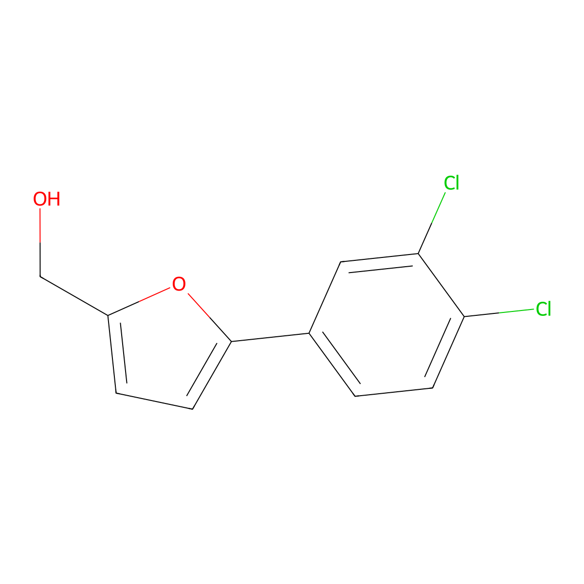 [5-(3,4-Dichlorophenyl)-2-furyl]methanol molecular structure, CAS 353509-28-1