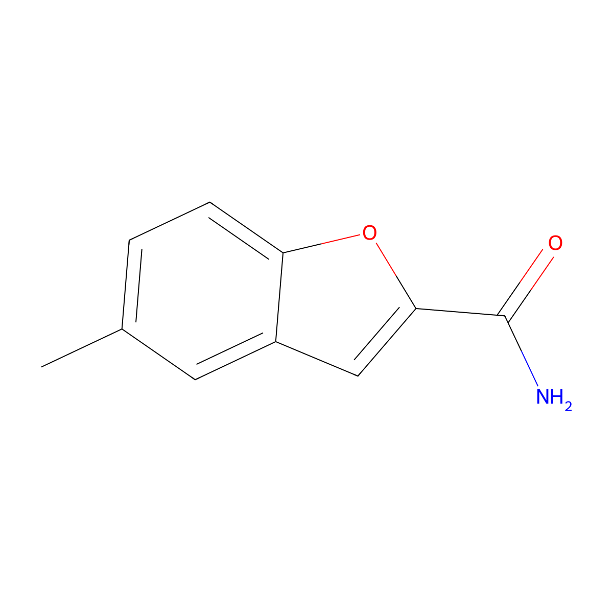 5-Methylbenzofuran-2-carboxamide molecular structure, CAS 35351-19-0