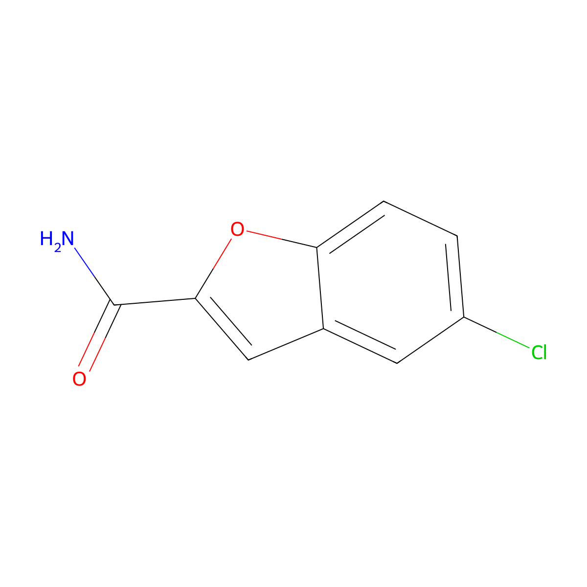 5-Chlorobenzofuran-2-carboxamide molecular structure, CAS 35351-20-3