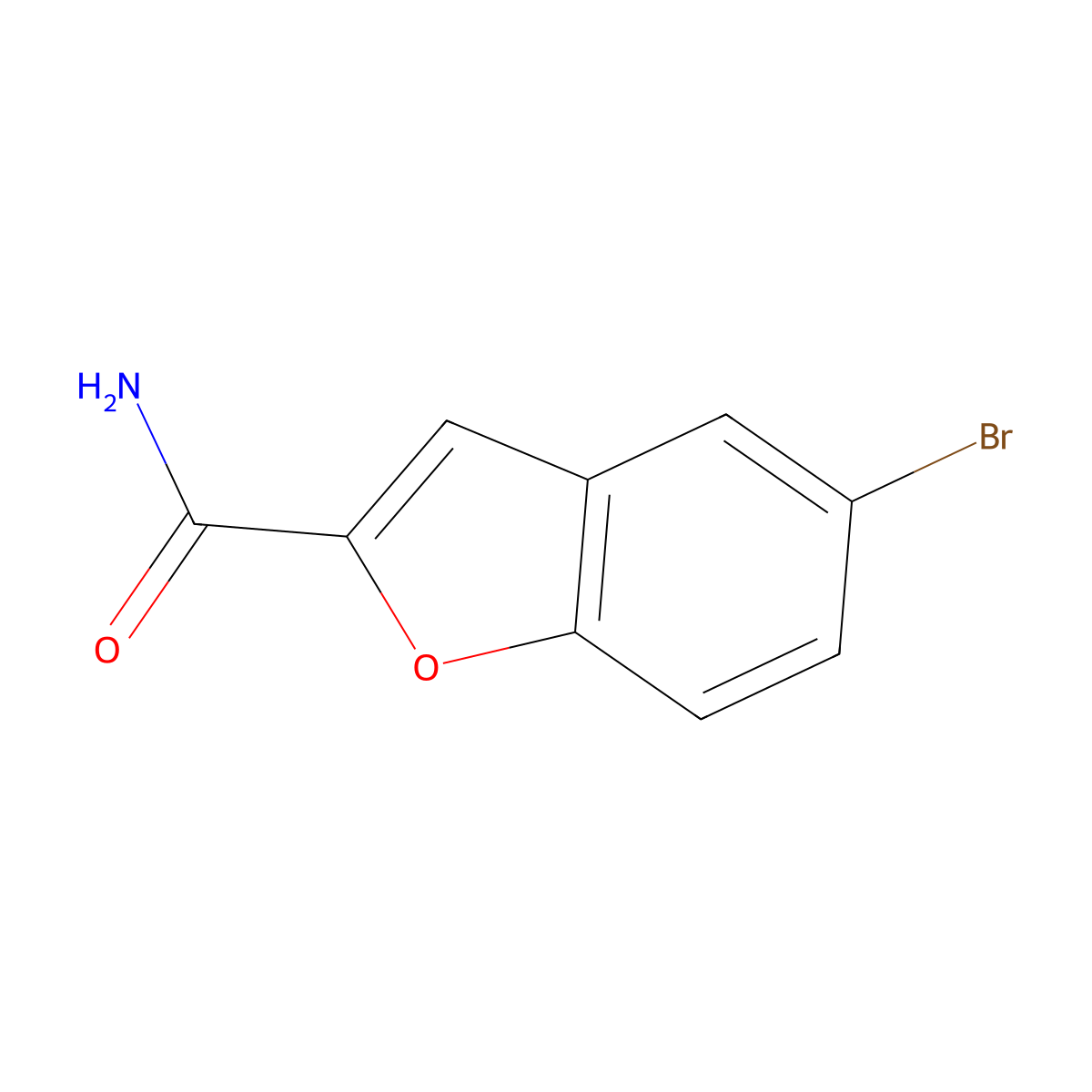 5-Bromobenzofuran-2-carboxamide molecular structure, CAS 35351-21-4