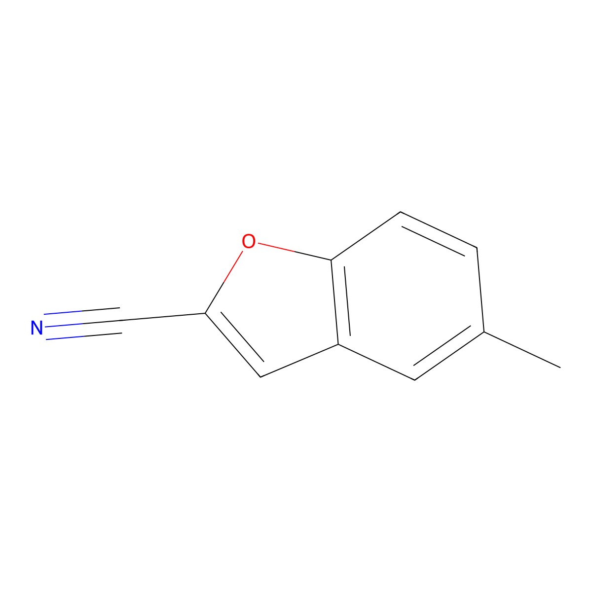 5-Methylbenzofuran-2-carbonitrile molecular structure, CAS 35351-43-0