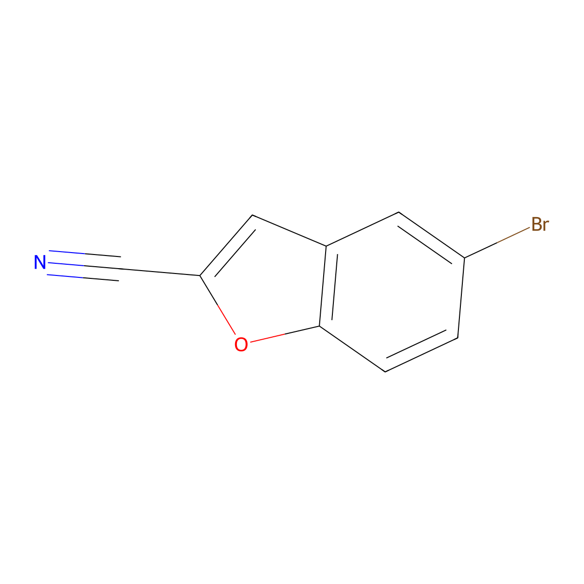 5-Bromobenzofuran-2-carbonitrile molecular structure, CAS 35351-45-2