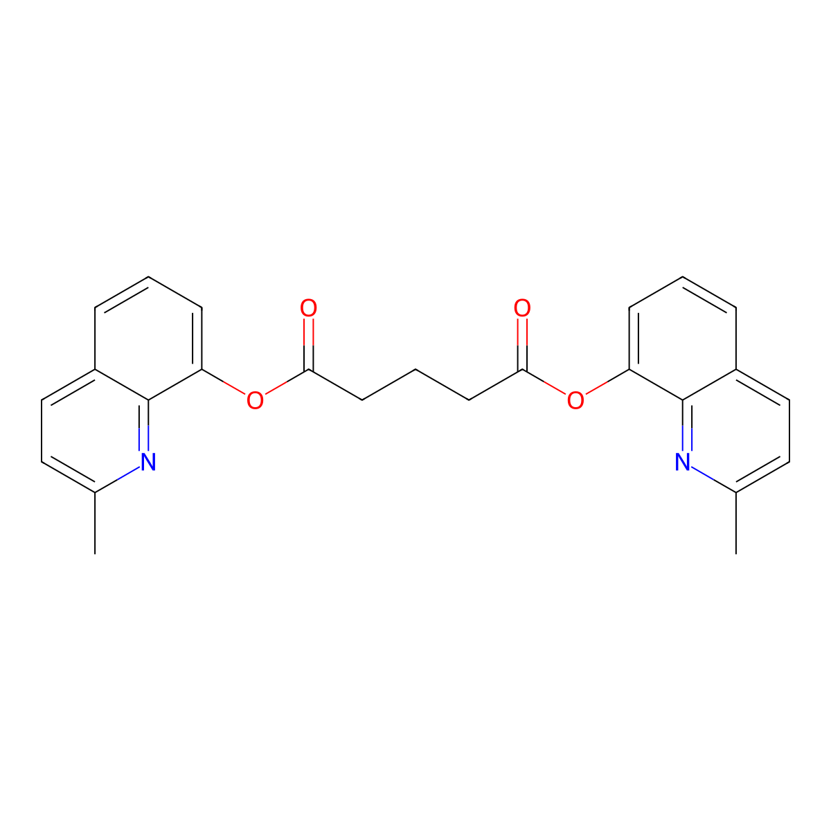 Bis(2-methyl-8-quinolinyl) pentanedioate molecular structure, CAS 353515-96-5