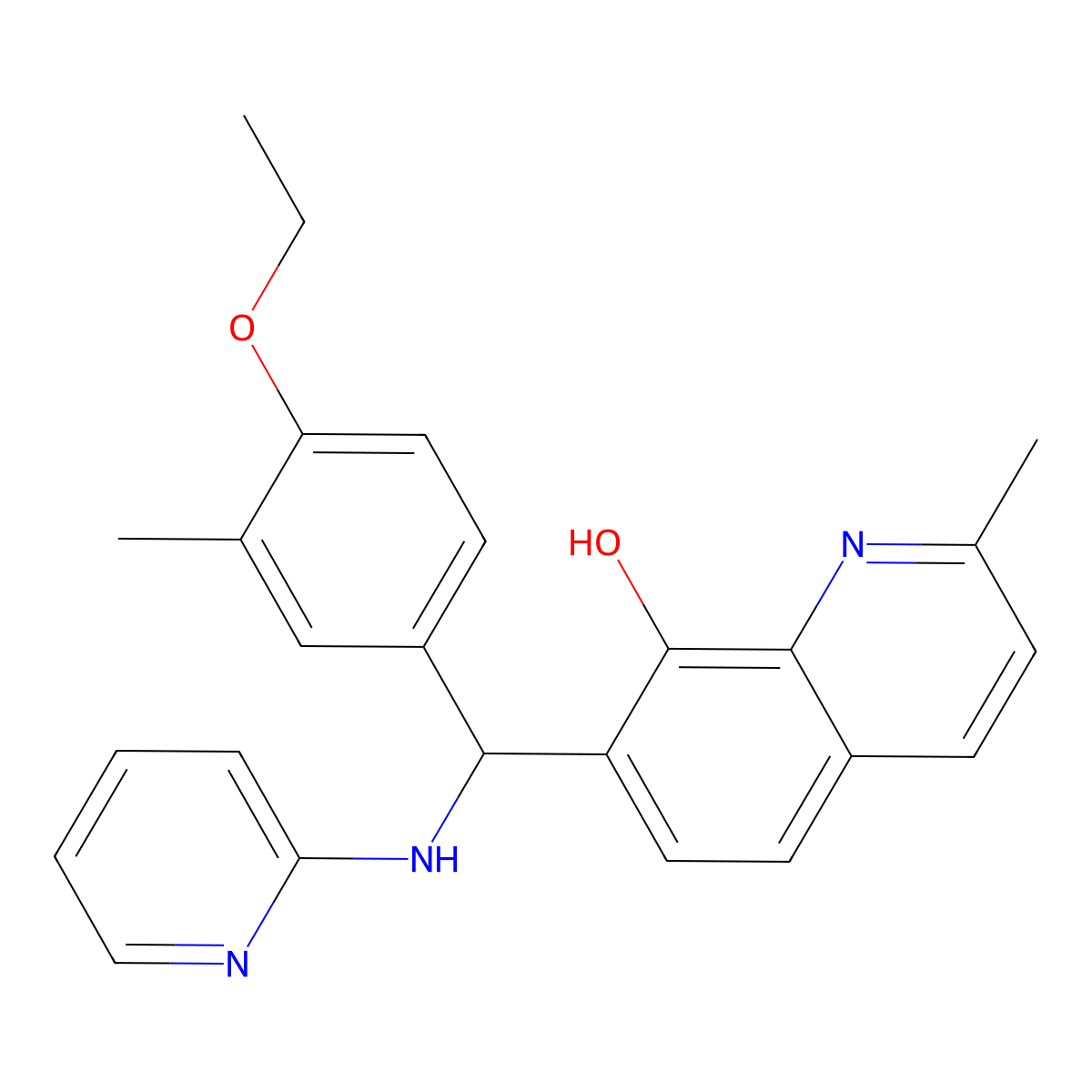 7-[(4-Ethoxy-3-methylphenyl)-(pyridin-2-ylamino)methyl]-2-methylquinolin-8-ol molecular structure, CAS 353519-63-8
