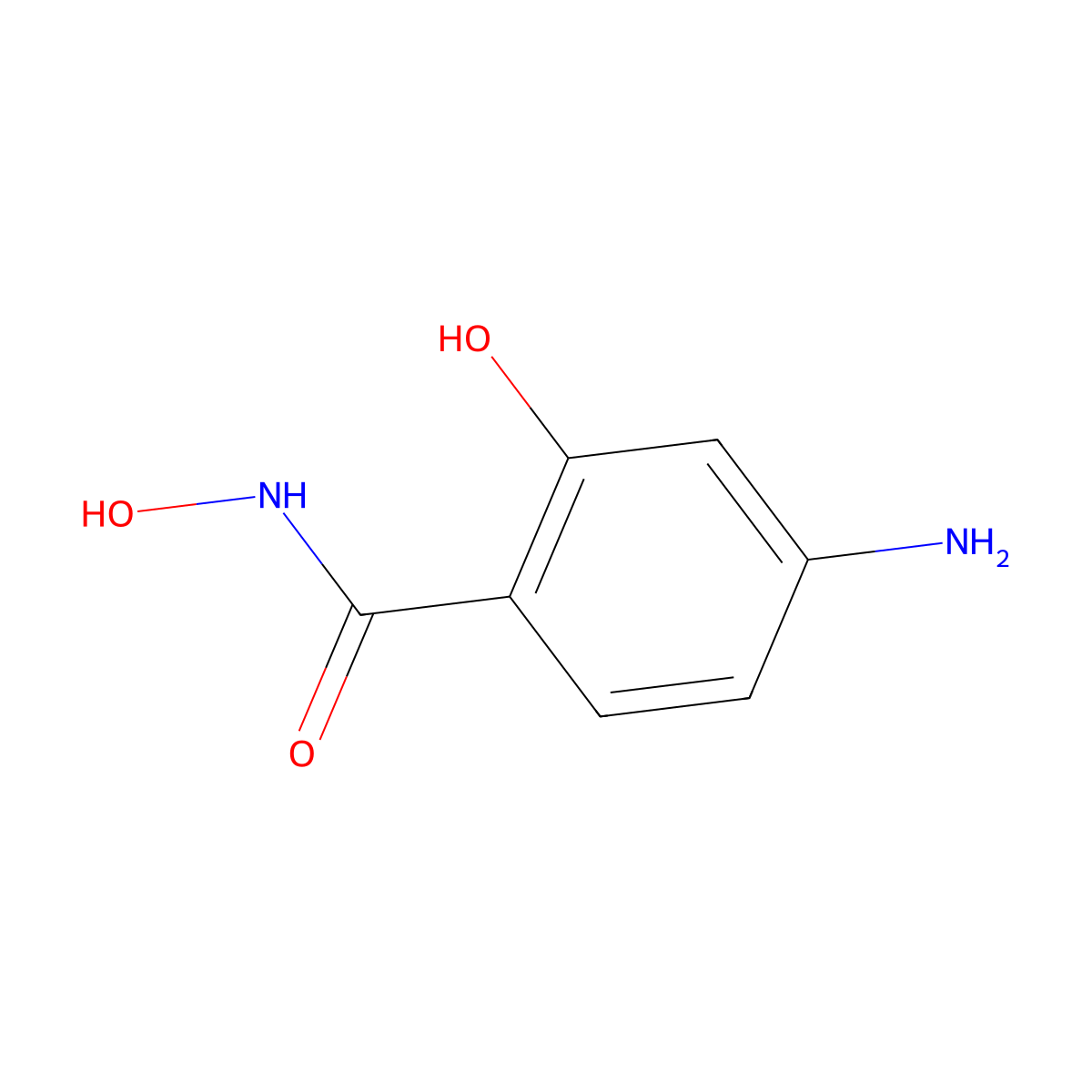 4-Amino-2-hydroxybenzohydroxamic acid molecular structure, CAS 35352-91-1