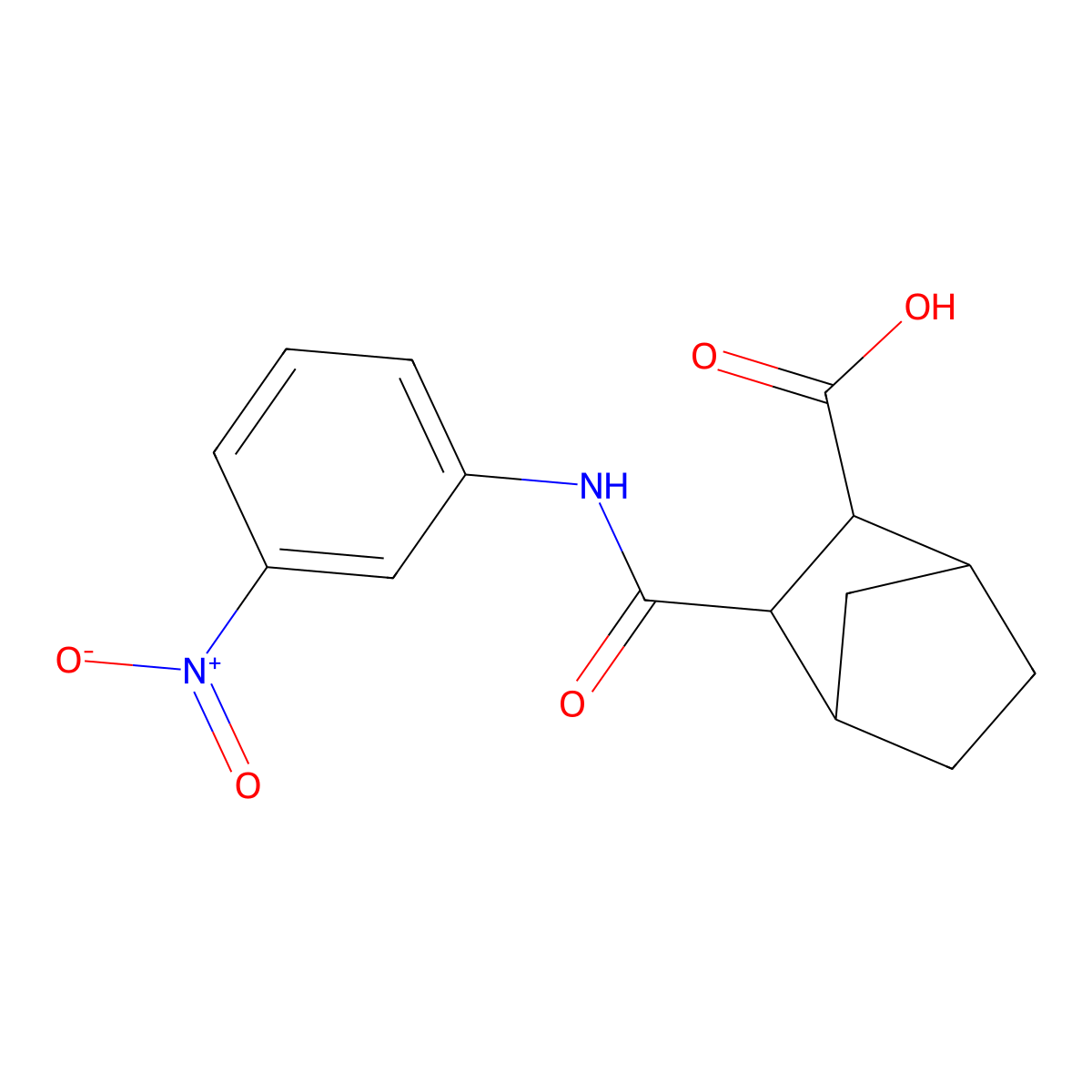 3-[(3-Nitrophenyl)carbamoyl]bicyclo[2.2.1]heptane-2-carboxylic acid molecular structure, CAS 353524-09-1