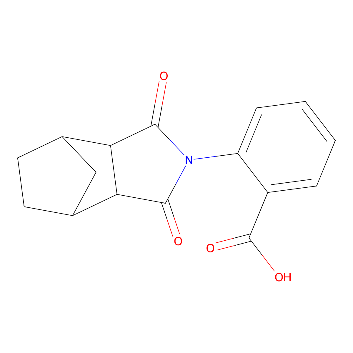 2-(1,3-dioxooctahydro-2H-4,7-methanoisoindol-2-yl)benzoic acid molecular structure, CAS 353524-19-3