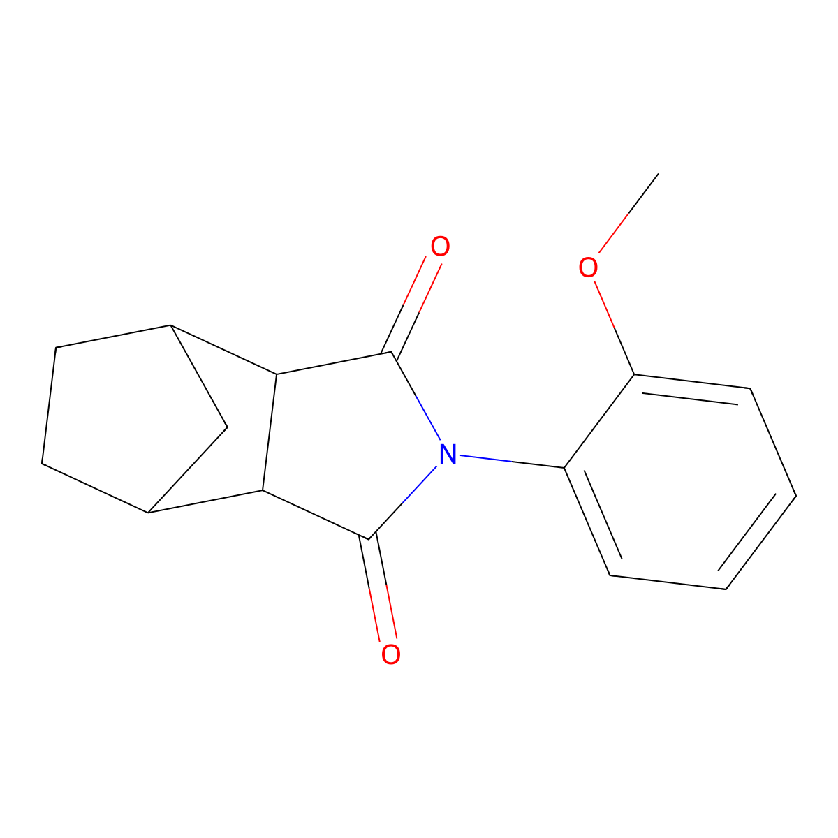 2-(2-methoxyphenyl)hexahydro-1H-4,7-methanoisoindole-1,3(2H)-dione molecular structure, CAS 353524-25-1
