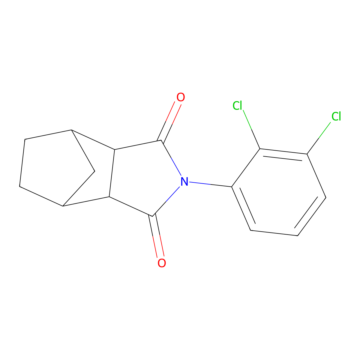 2-(2,3-dichlorophenyl)hexahydro-1H-4,7-methanoisoindole-1,3(2H)-dione molecular structure, CAS 353524-35-3