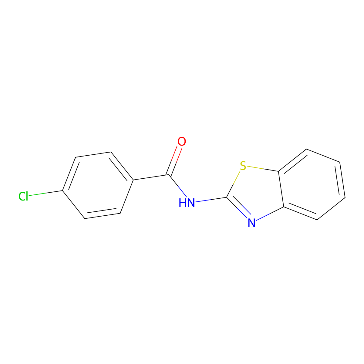 N-(1,3-Benzothiazol-2-YL)-4-chlorobenzamide molecular structure, CAS 35353-18-5