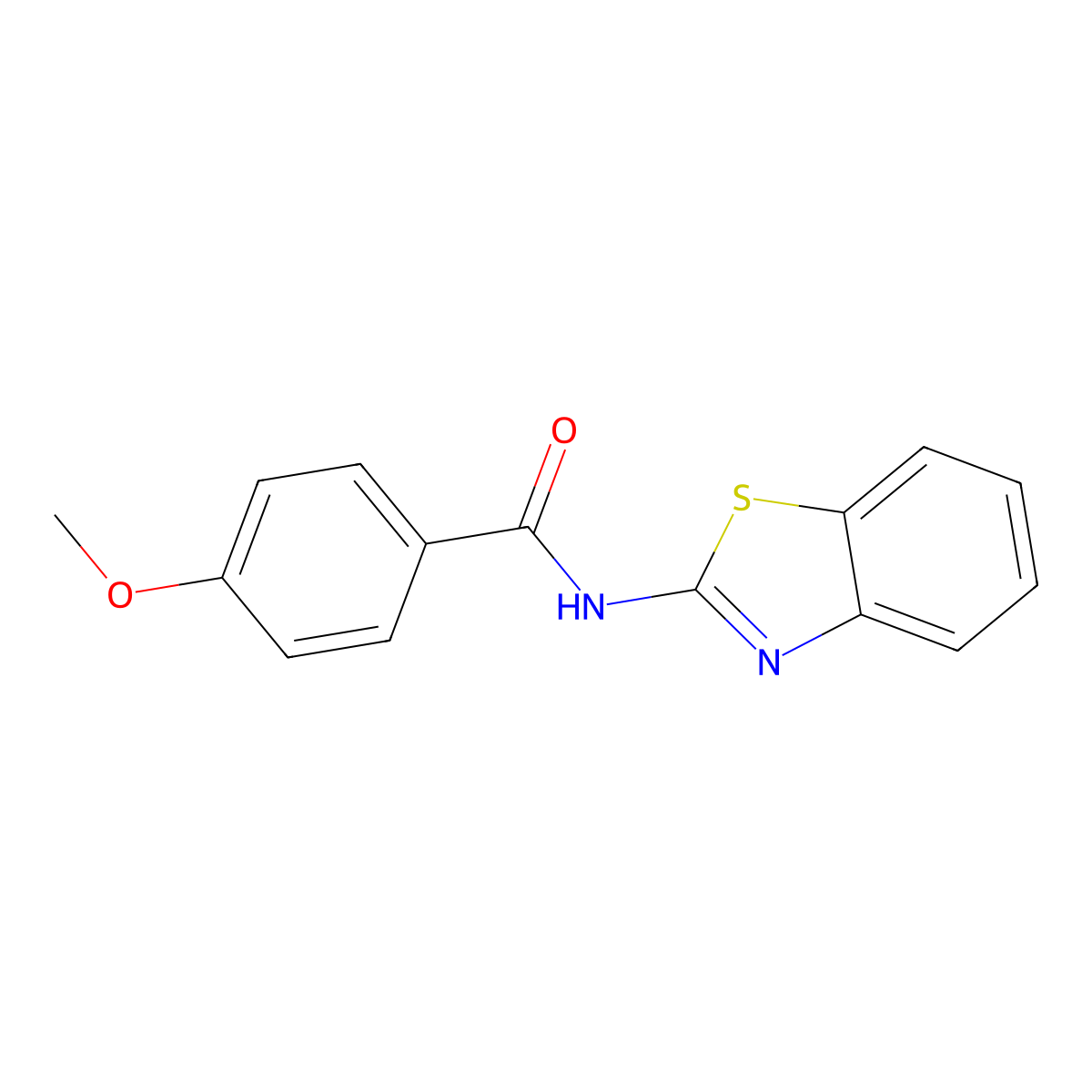 N-(1,3-Benzothiazol-2-YL)-4-methoxybenzamide molecular structure, CAS 35353-19-6