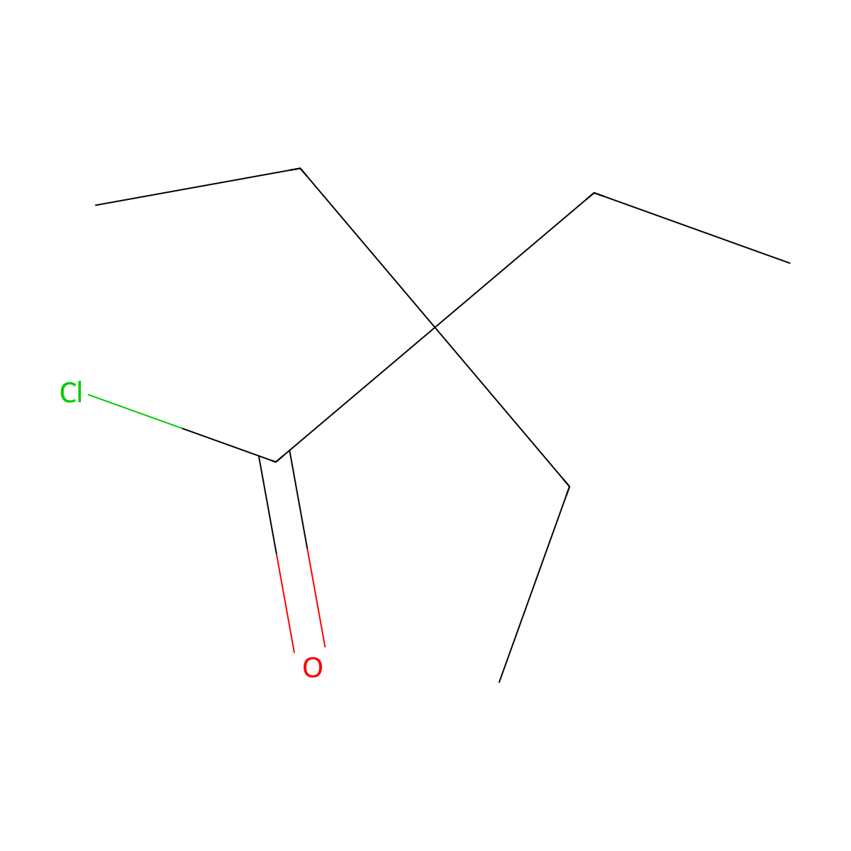 2,2-diethylbutanoyl Chloride molecular structure, CAS 35354-15-5