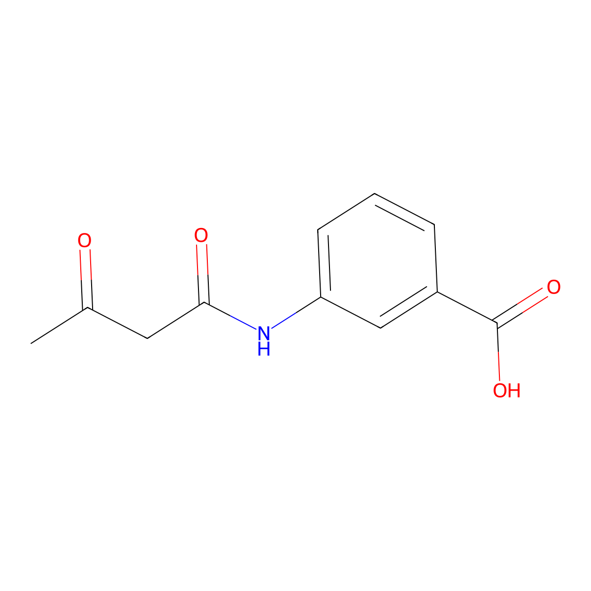 3-(3-oxobutanoylamino)benzoic Acid molecular structure, CAS 35354-93-9