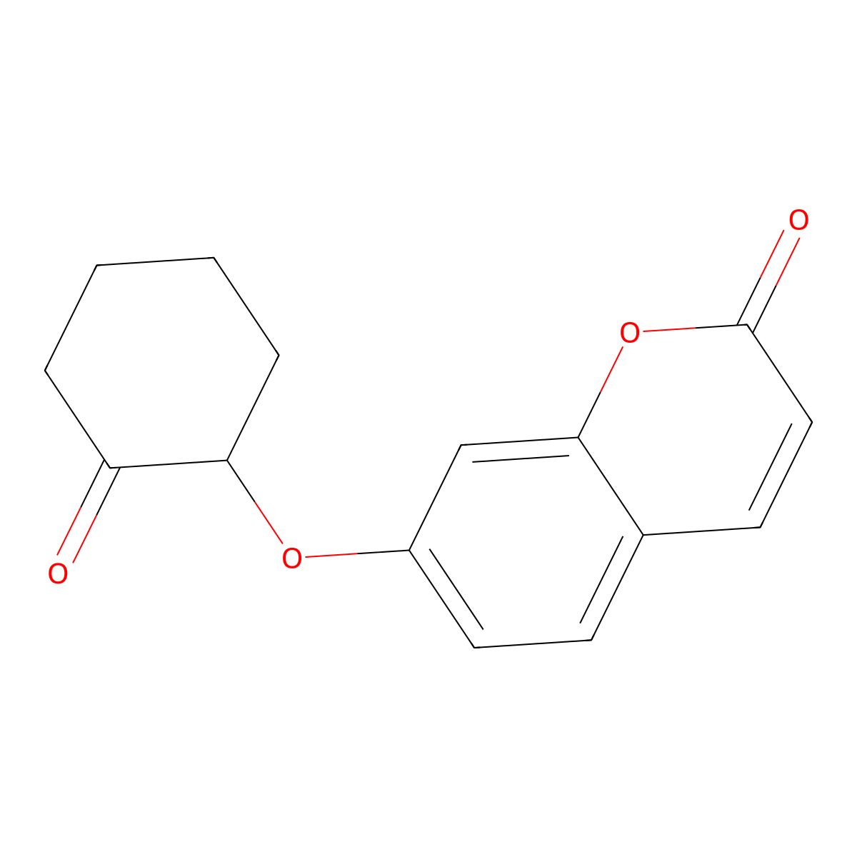 7-[(2-oxocyclohexyl)oxy]-2H-chromen-2-one molecular structure, CAS 35355-39-6