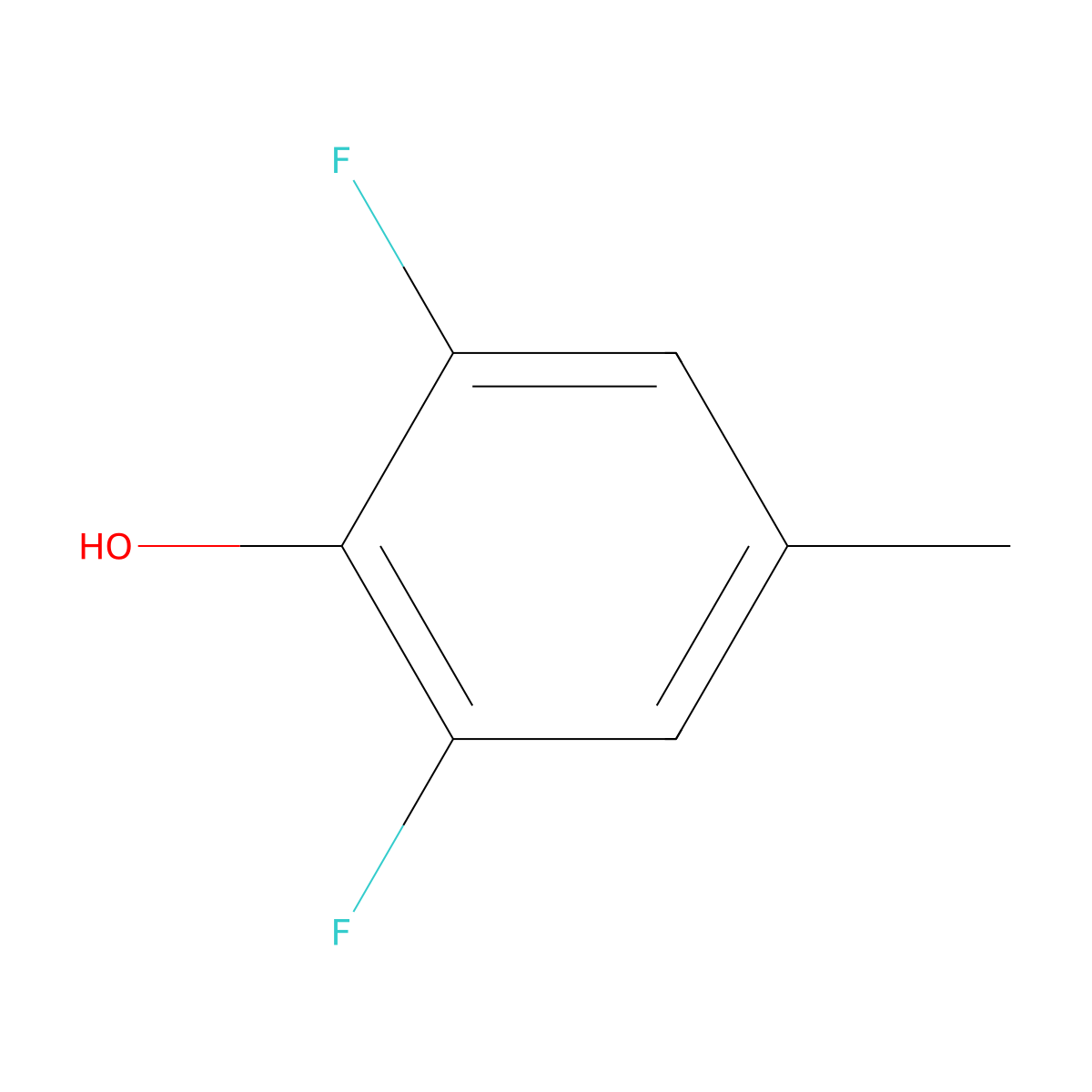 2,6-Difluoro-4-methylphenol molecular structure, CAS 353557-38-7