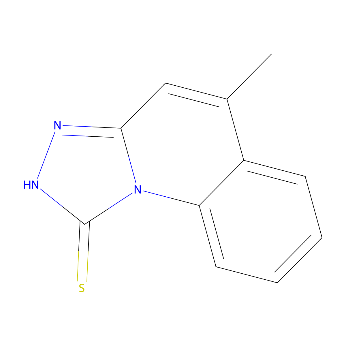 5-Methyl(1,2,4)triazolo(4,3-a)quinoline-1(2H)-thione molecular structure, CAS 35359-27-4