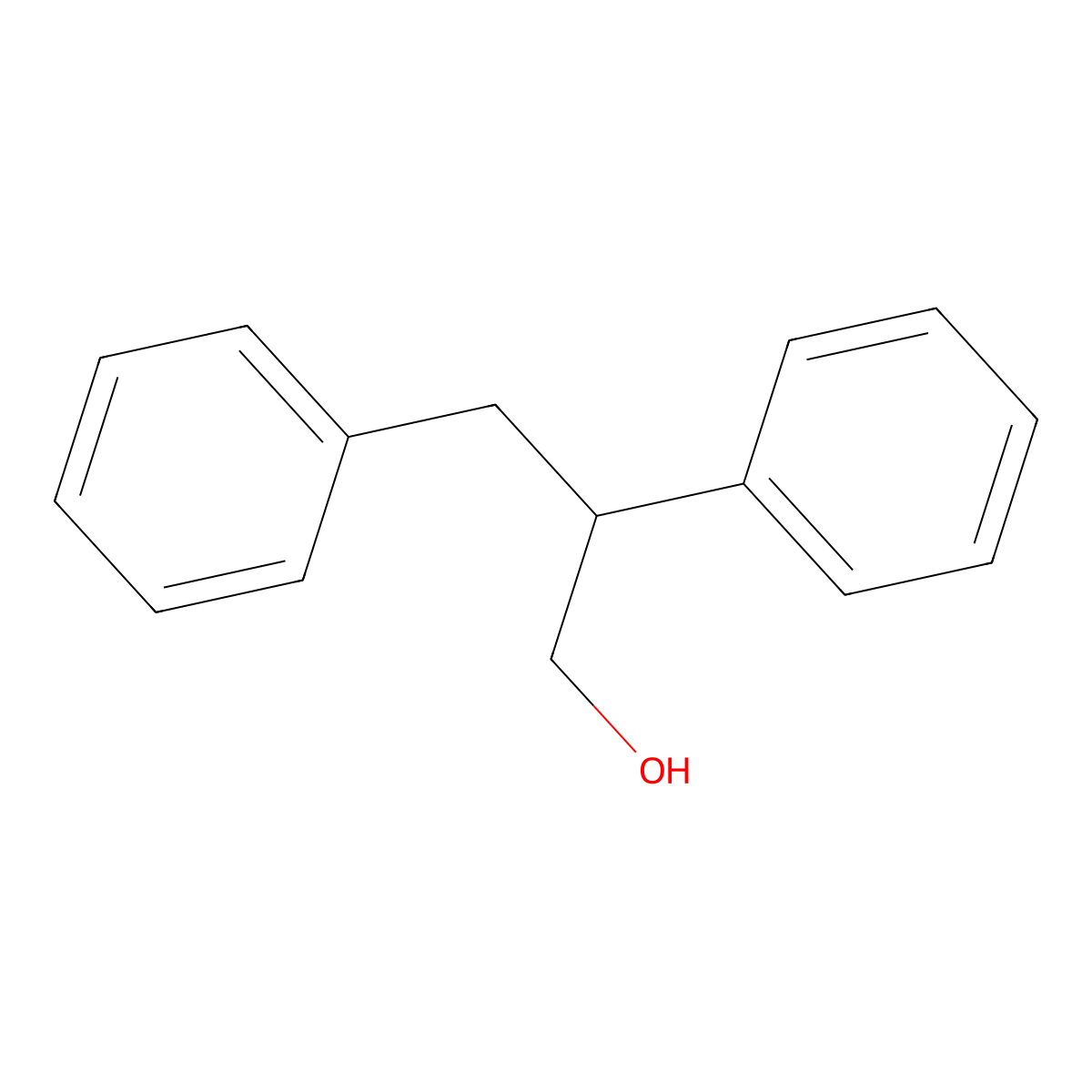 2,3-Diphenylpropanol molecular structure, CAS 3536-29-6