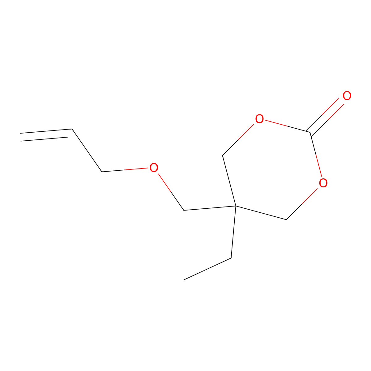 5-((Allyloxy)methyl)-5-ethyl-1,3-dioxan-2-one molecular structure, CAS 3536-64-9