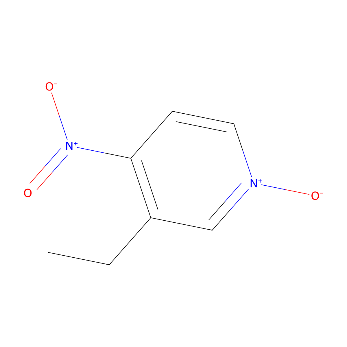 Pyridine, 3-ethyl-4-nitro-, 1-oxide molecular structure, CAS 35363-12-3