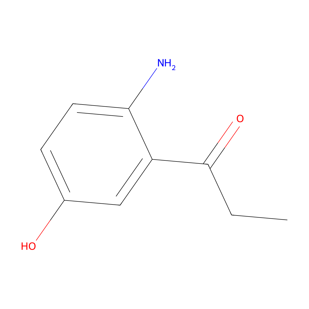 2-Amino-5-hydroxypropiophenone molecular structure, CAS 35364-15-9
