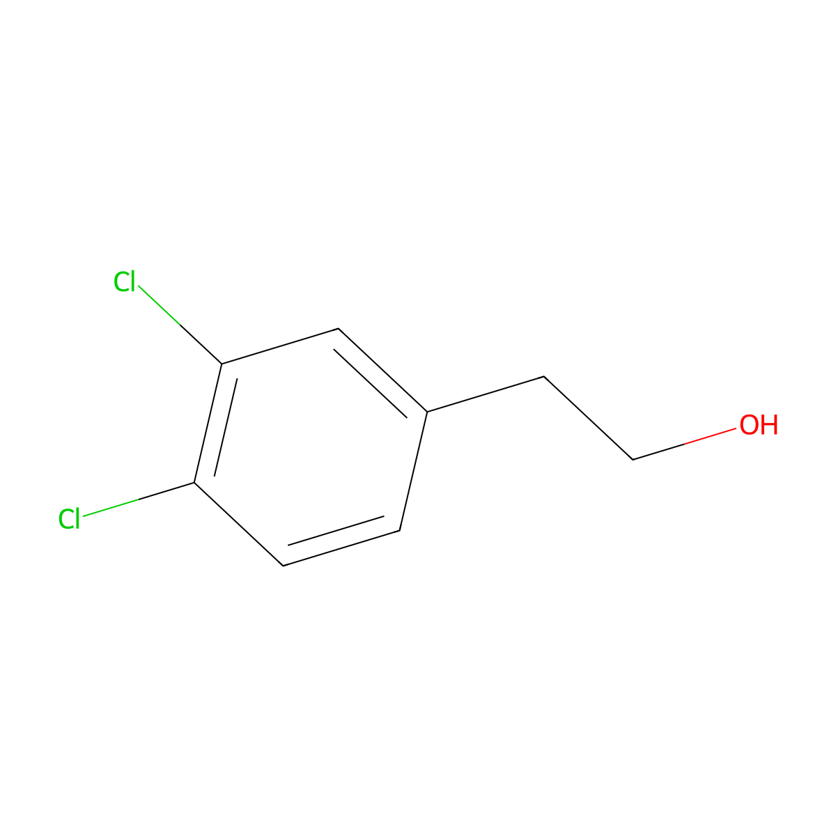 2-(3,4-Dichlorophenyl)ethanol molecular structure, CAS 35364-79-5
