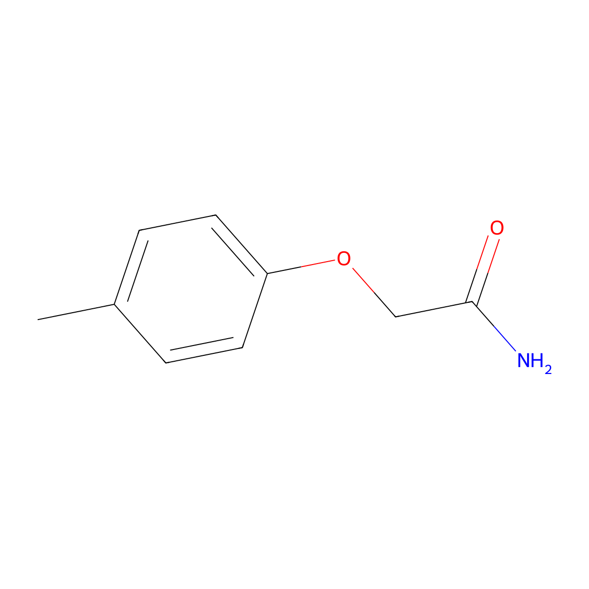2-(4-Methylphenoxy)acetamide molecular structure, CAS 35368-57-1
